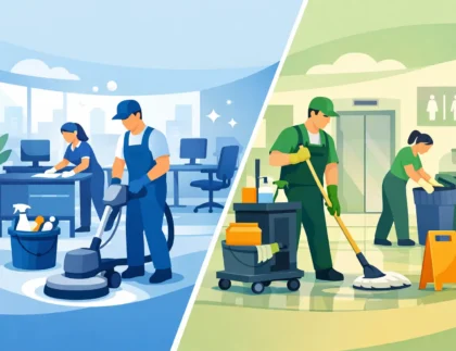 Commercial Cleaning Versus Janitorial Services