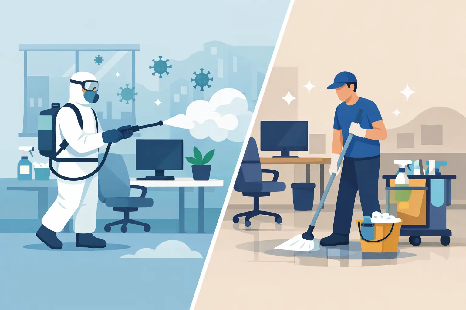 Office Sanitising vs Cleaning Explained 1 Office Sanitising vs Cleaning Explained
