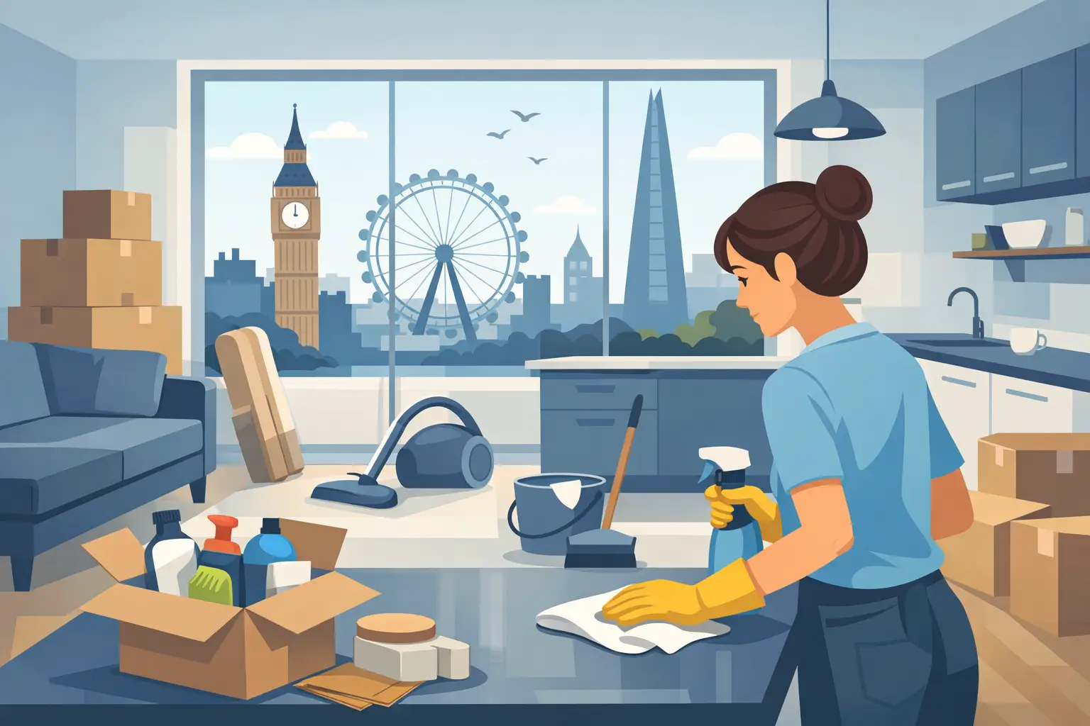 House Cleaning Before Moving Example for a London Flat 1 House Cleaning Before Moving Example for a London Flat